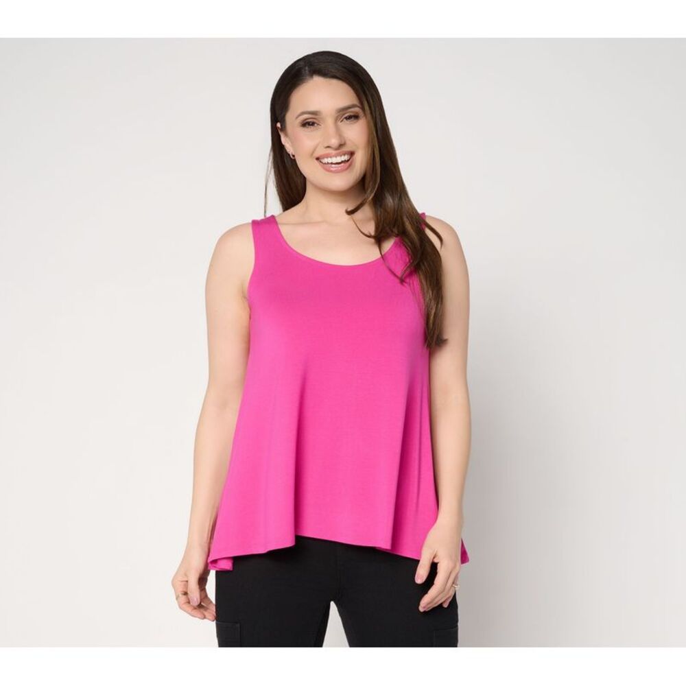 Women Control Women's Top Sz M Knit High-Low Sleeveless Pink
